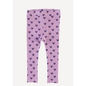 Kate Quinn Classic Skinny Leggings 3T Grape Hearts Organic Cotton NWT